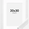 Ramme Abisko Hvid 20x30 cm - Passepartout Hvid 15x22 cm