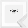 Ramme Abisko Hvid 40x40 cm - Passepartout Hvid 32x32 cm