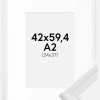 Ramme Abisko Hvid 42x59,4 cm (A2) - Passepartout Hvid 25x38 cm