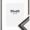 Ramme Abisko Sølv 50x60 cm - Passepartout Hvid 35x45 cm
