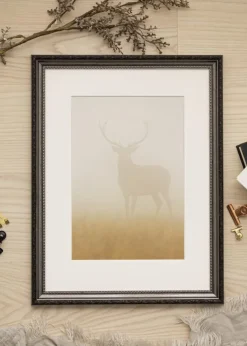 Ramme Abisko Sølv 40x60 cm - Passepartout Hvid 32,9x48,3 cm (A3+)