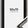 Ramme Abisko Sølv 50x70 cm - Passepartout Sort 16x24 inches