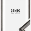 Ramme Abisko Sølv 35x50 cm - Passepartout Hvid 11x17 inches