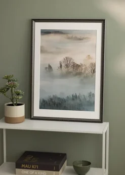 Ramme Abisko Sølv 70x100 cm - Passepartout Hvid 62x93 cm