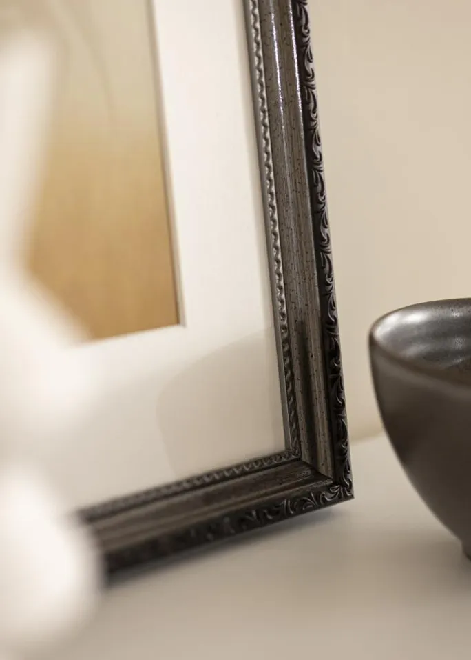 Ramme Abisko Sølv 70x100 cm - Passepartout Hvid 24x36 inches