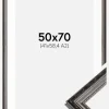 Ramme Abisko Sølv 50x70 cm - Passepartout Hvid 42x59,4 cm (A2)