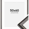 Ramme Abisko Sølv 50x60 cm - Passepartout Hvid 16x20 inches