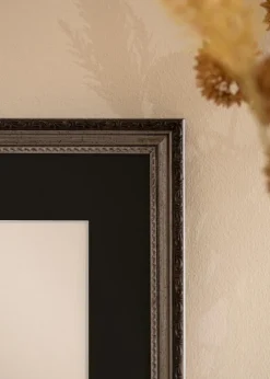 Ramme Abisko Sølv 70x100 cm - Passepartout Sort 59,4x84 cm (A1)