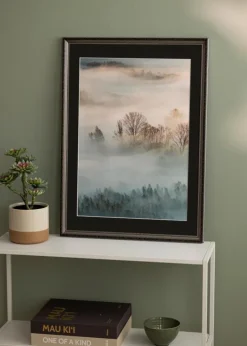 Ramme Abisko Sølv 70x100 cm - Passepartout Sort 59,4x84 cm (A1)