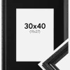 Ramme Abisko Sort 30x40 cm - Passepartout Sort 20x28 cm