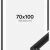 Ramme Abisko Sort 70x100 cm - Passepartout Hvid 59,4x84 cm (A1)