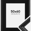 Ramme Abisko Sort 50x60 cm - Passepartout Sort 14x18 inches