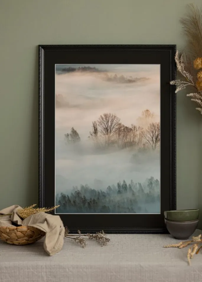 Ramme Abisko Sort 50x60 cm - Passepartout Sort 14x18 inches