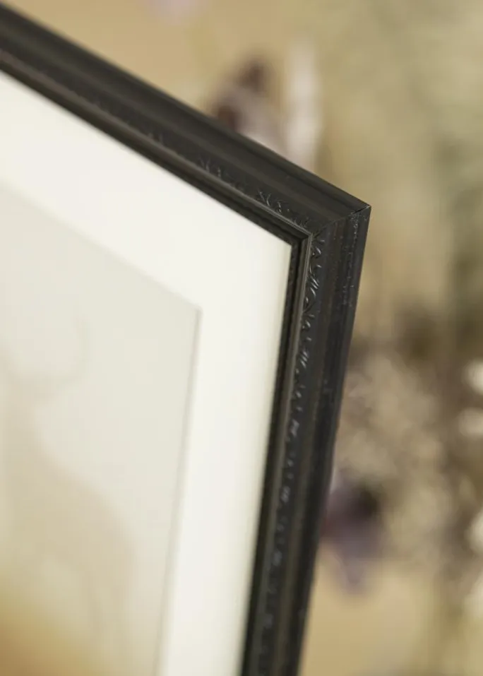 Ramme Abisko Sort 45x60 cm - Passepartout Hvid 35x50 cm