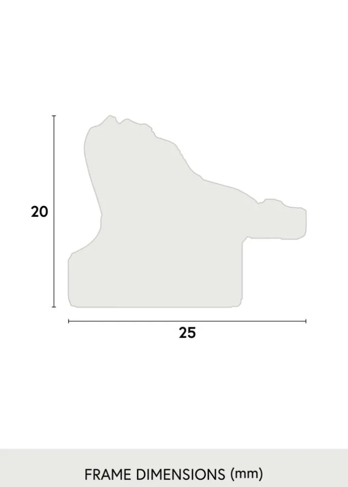 Ramme Abisko Sort 30x40 cm - Passepartout Hvid 21x30 cm