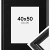 Ramme Abisko Sort 40x50 cm - Passepartout Sort 27x35 cm