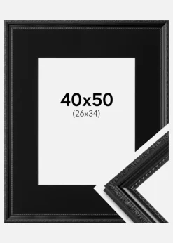 Ramme Abisko Sort 40x50 cm - Passepartout Sort 27x35 cm