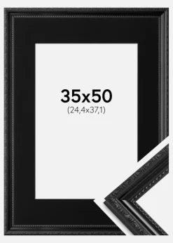 Ramme Abisko Sort 35x50 cm - Passepartout Sort 10x15 inches