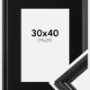 Ramme Abisko Sort 30x40 cm - Passepartout Sort 20x30 cm