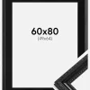 Ramme Abisko Sort 60x80 cm - Passepartout Sort 50x65 cm
