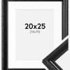 Ramme Abisko Sort 20x25 cm - Passepartout Hvid 15x20 cm