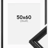 Ramme Abisko Sort 50x60 cm - Passepartout Hvid 40x50 cm