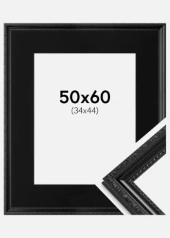 Ramme Abisko Sort 50x60 cm - Passepartout Sort 35x45 cm