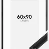 Ramme Abisko Sort 60x90 cm - Passepartout Hvid 40x70 cm