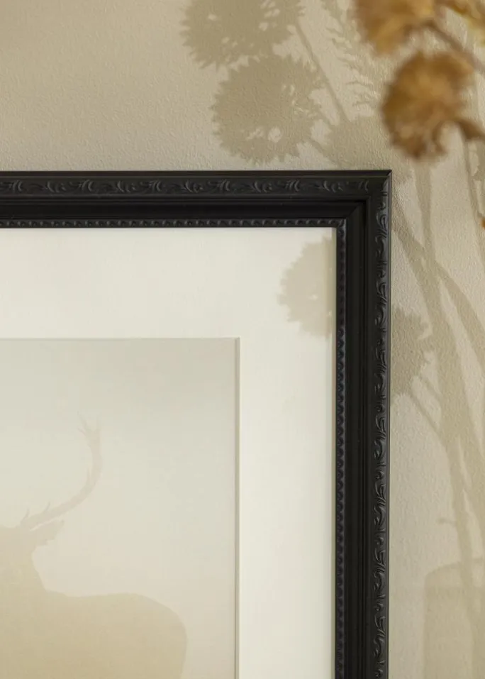 Ramme Abisko Sort 60x90 cm - Passepartout Hvid 40x70 cm