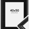 Ramme Abisko Sort 40x50 cm - Passepartout Sort 12x16 inches