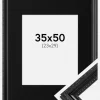 Ramme Abisko Sort 35x50 cm - Passepartout Sort 24x30 cm