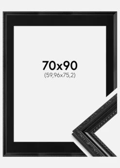 Ramme Abisko Sort 70x90 cm - Passepartout Sort 24x30 inches
