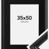 Ramme Abisko Sort 35x50 cm - Passepartout Sort 25x35 cm