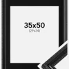 Ramme Abisko Sort 35x50 cm - Passepartout Sort 30x35 cm