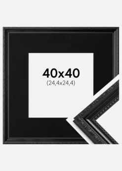 Ramme Abisko Sort 40x40 cm - Passepartout Sort 10x10 inches