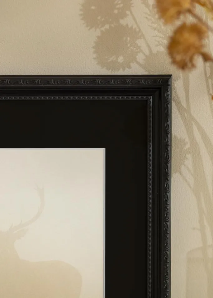 Ramme Abisko Sort 50x60 cm - Passepartout Sort 15x20 inches