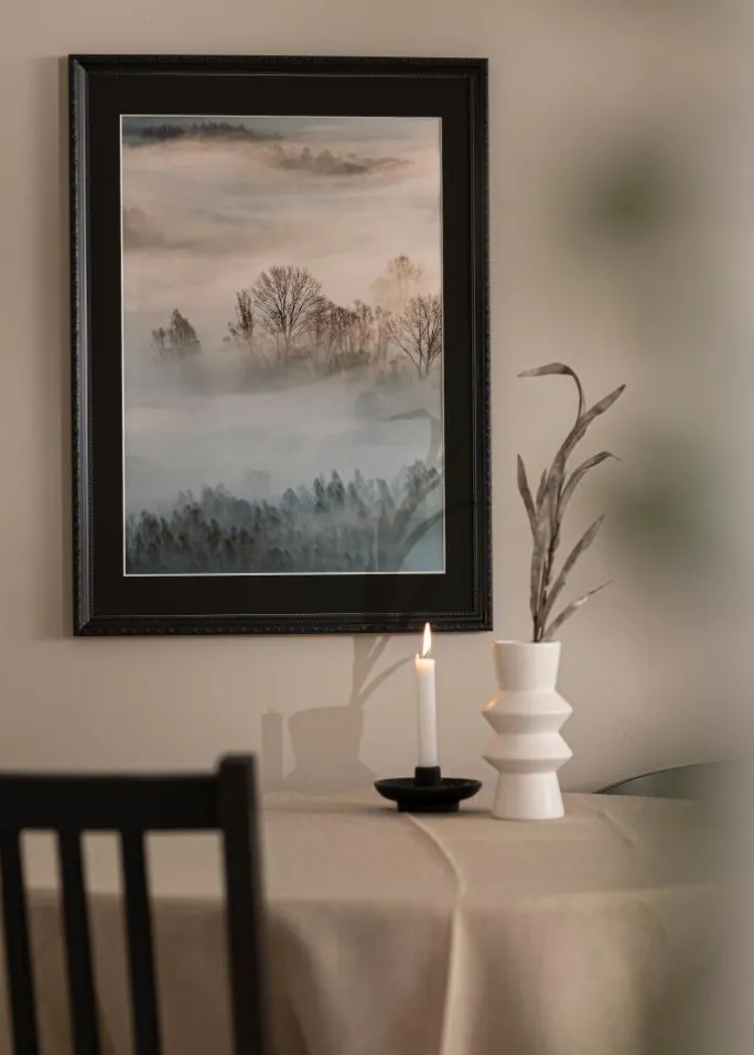 Ramme Abisko Sort 28x35 cm - Passepartout Sort 8x10 inches