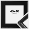Ramme Abisko Sort 40x40 cm - Passepartout Sort 30x30 cm