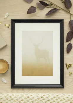 Ramme Abisko Sort 40x50 cm - Passepartout Hvid 30x40 cm