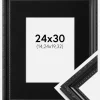 Ramme Abisko Sort 24x30 cm - Passepartout Sort 6x8 inches