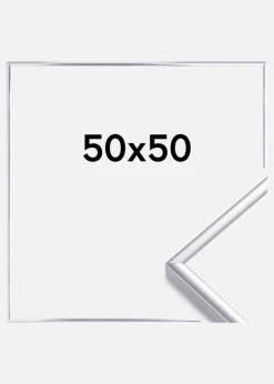 Ramme Aluminium Akrylglas Blank Sølv 50x50 cm