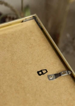 Ramme Aluminium Blank Guld 50x50 cm - Passepartout Hvid 40x40 cm