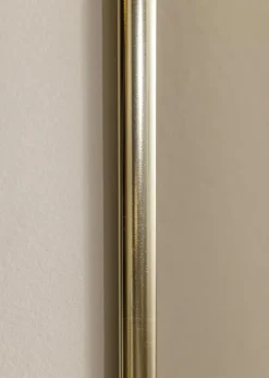 Ramme Aluminium Blank Guld 70x100 cm - Passepartout Hvid 62x85 cm