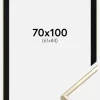 Ramme Aluminium Blank Guld 70x100 cm - Passepartout Sort 62x85 cm