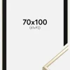 Ramme Aluminium Blank Guld 70x100 cm - Passepartout Sort 62x93 cm