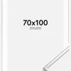 Ramme Aluminium Blank Sølv 70x100 cm - Passepartout Hvid 60x90 cm