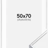 Ramme Aluminium Blank Sølv 50x70 cm - Passepartout Hvid 16x24 inches