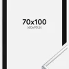 Ramme Aluminium Blank Sølv 70x100 cm - Passepartout Sort 61x91,5 cm