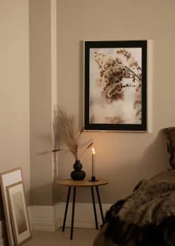 Ramme Aluminium Blank Sølv 40x50 cm - Passepartout Sort 30x40 cm