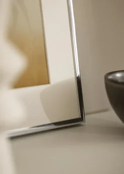 Ramme Aluminium Blank Sølv 70x100 cm - Passepartout Hvid 59,4x84 cm (A1)